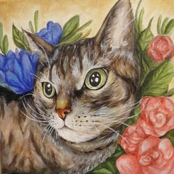 Flower cat