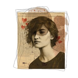 vintage newspaper illustration