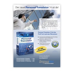Die Produktanzeige. Format DIN A4.