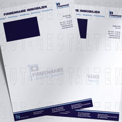 Immobilien-Briefpapier erstellen | Layout gestalten