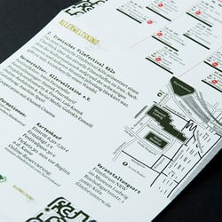 Außenseite Programmfaltblatt – Anfahrtsgrafik