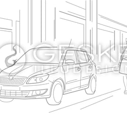 Illustration: Skoda Fabia Messewand