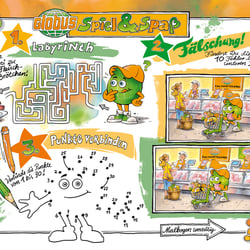 Illustration u. Gestaltung Tabletteinleger Rätselblatt