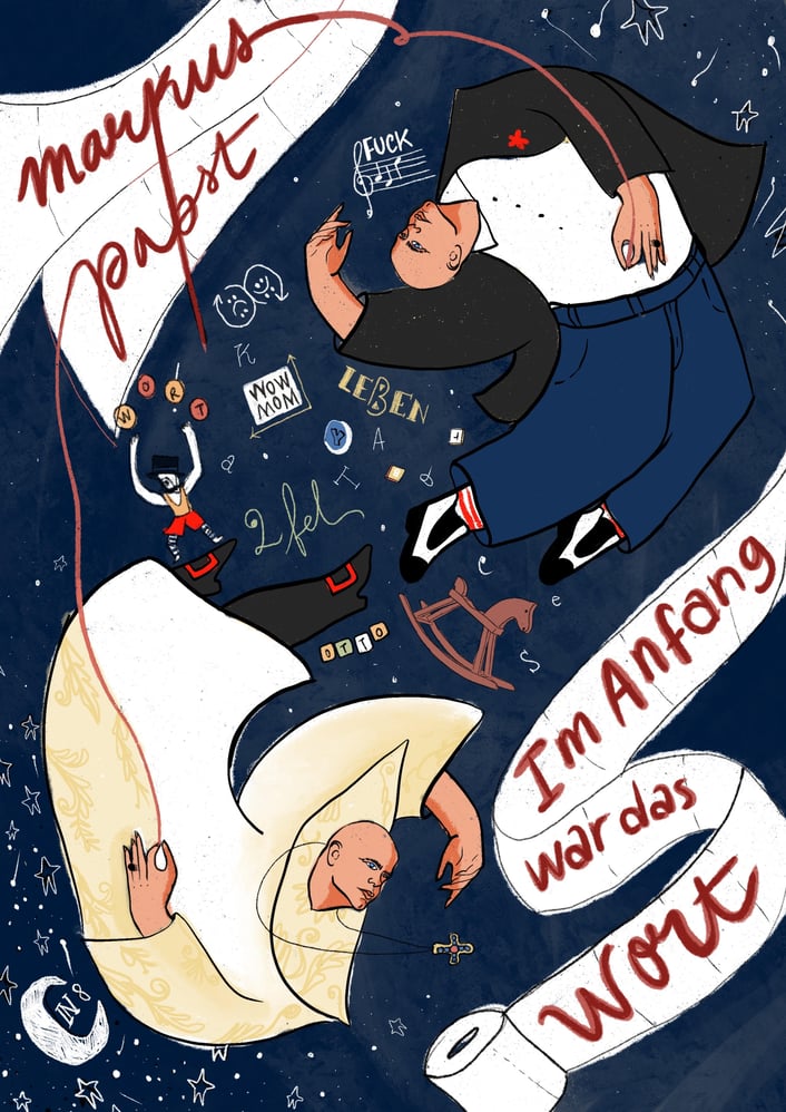 Digital Illustration and Poster Design for Markus Pabst –  Im Anfang war das Wort