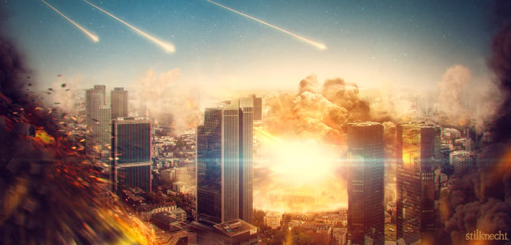 Weltuntergang Bildmontage