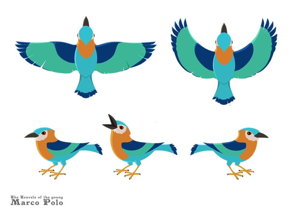 Indian Rollerbird Turnaround