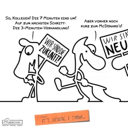 Die Arbeitsschritte der Design Thinker sind zeitlich streng begrenzt.
