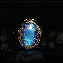 Kristallamulet – blau