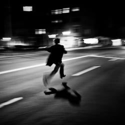 runner at night