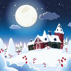 Santas Home by night