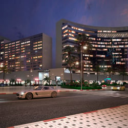 Hilton | Sity-Center | Tanger | Marokko (Nachtansicht)