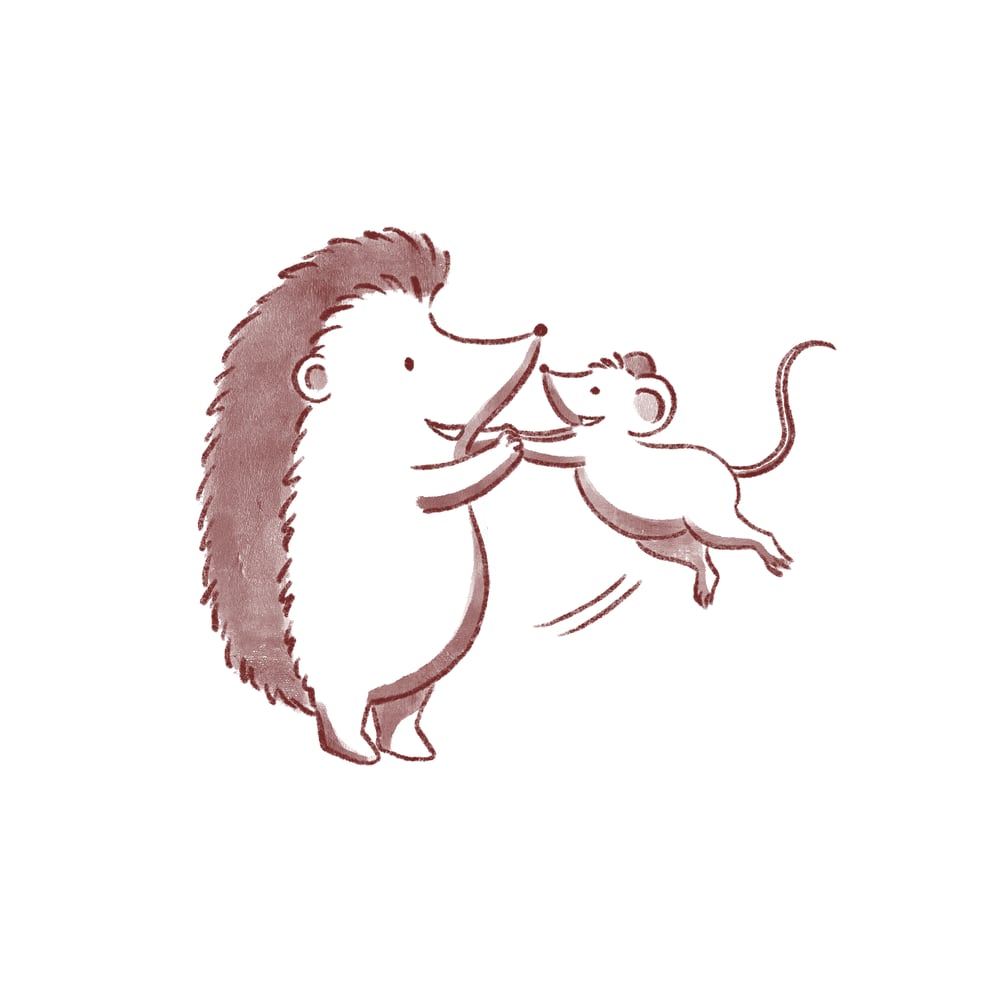 Igel und Maus sagen Hallo