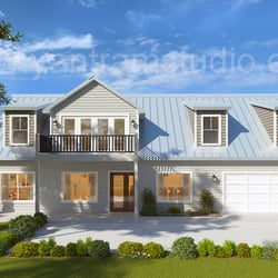 3D Außen House Design und Rendering