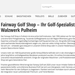 Fairway Golf Website, Über uns