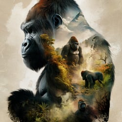 Hommage an die Berggorillas