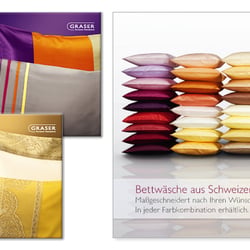 Broschüren und Großplakat – Heimtextil (Foto + Grafik)