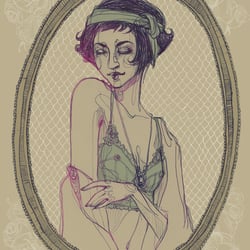 portrait of a flapper girl