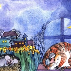 Gelschreiber und Aquarell