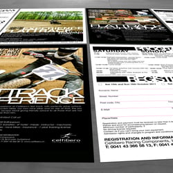 Event flyer designs for Celtibero Racing Components, 2012