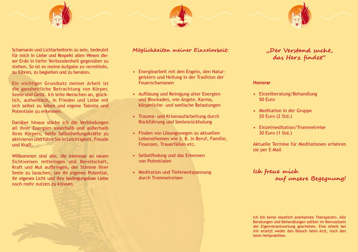 Flyer Feuerschamanin Innenseite