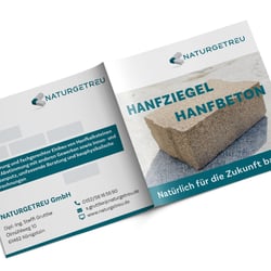 Imagebroschüre für »Naturgetreu GmbH«, Titel und Rückseite