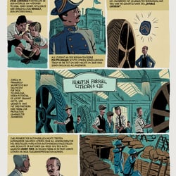 Zweiseitige Comic Biografie über Andre Citroen – Citroen Magazin