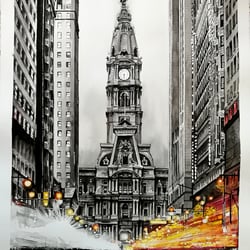 watercolor, Philadelphia