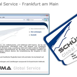 Schüma Global Service – Visitenkarten, Webseite