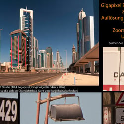 Sheikh Zayed Straße – 10,4 Gigapixel; Originalgröße 34m x 20m