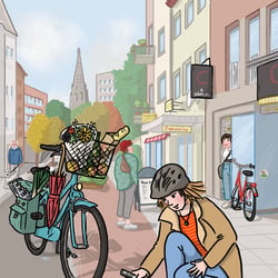 Cover „Mit Schirm, Charme und Fahrradhelm“