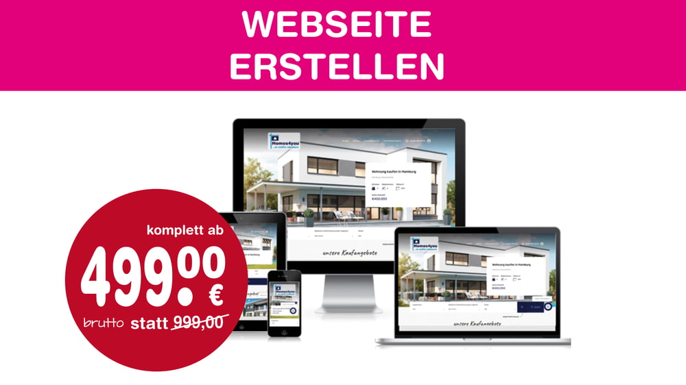 Webseite für Immobilienmakler erstellen | Layout gestalten