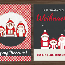 Bastelset für Nikolauskarten