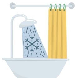 Informative Illustration „Kalte Dusche“
