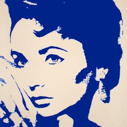 Liz Taylor 50 × 60 cm Acryl auf Segeltuchleinen