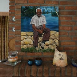 Pastellmalerei auf Leinwand