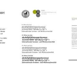 Corporate Design ERG Universitätsservice GmbH