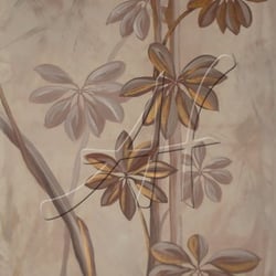 Golden Leaves, 50 × 100 cm