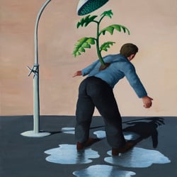 To grow a plant, 2009, Öl/LW, 70×60 cm