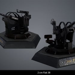 3D Modell – 2cm Flak 38