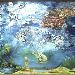 PU 01  Hexenritt, Öl a. Leinenkarton, 30×40 cm, 2000