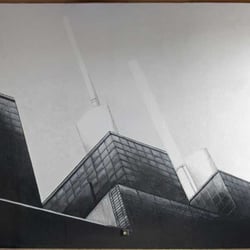 Wandmalerei des Kraftwerks in Linden, ca. 5×3,5m, Wandfarbe und Acryl