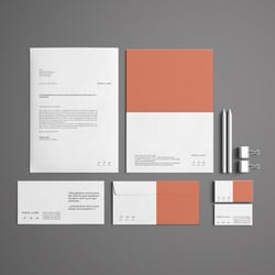 Geschäftsausstattung – orange