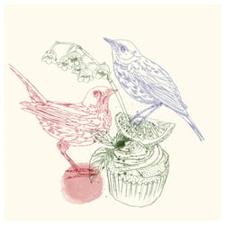 Birds, Cake & Flowers 02