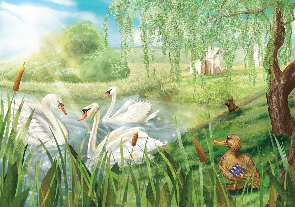 Ente Schwanenteich A4 150dpi