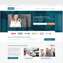 Absolventa Relaunch – Startseite