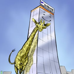 Eine Giraffe für HOWOGE