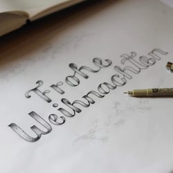 Grußkarte, Lettering Bild 2