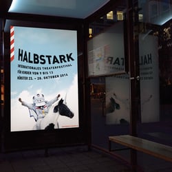 Theaterfestival HALBSTARK, Citylight Plakat