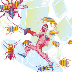 Reader’s Digest Illustration Innenseite Amtsschimmel