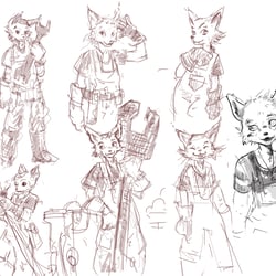 Charakterentwicklung Scribbles